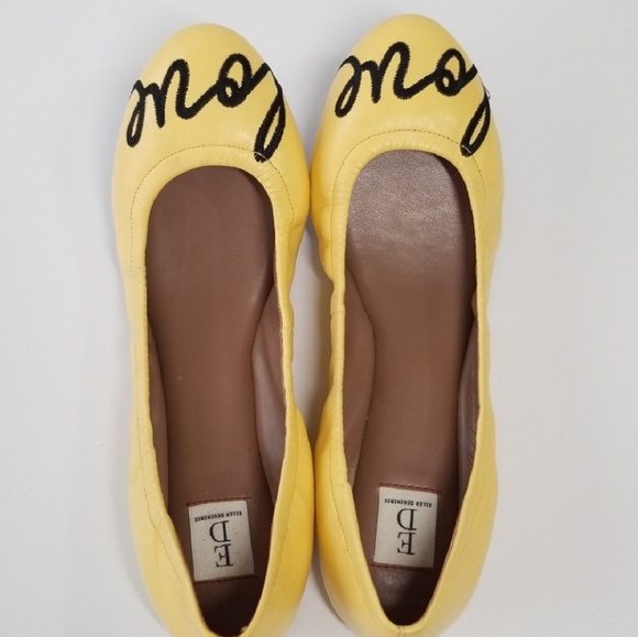 Ellen Degeneres Shoes - ED Ellen DeGeneres Yellow Love Flats - NWOT